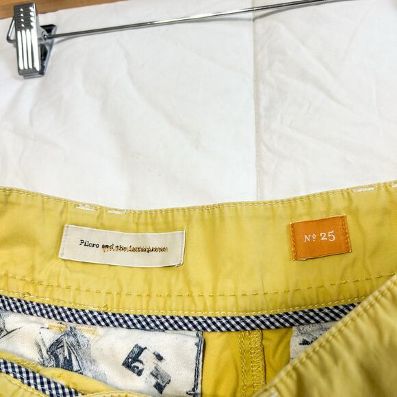 Anthropologie Pilcro & The Letterpress Yellow Utility Cargo Shorts Size 25 - Picture 3 of 5